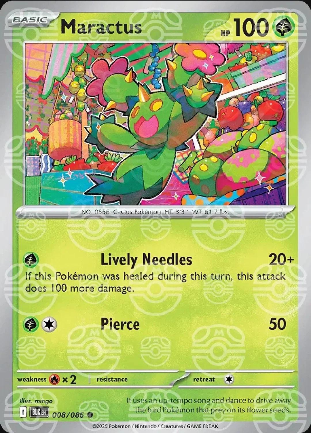 Black Bolt Maractus [Master-Ball] Pokémon card